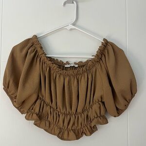 Lumina women’s cropped ruffle shirt